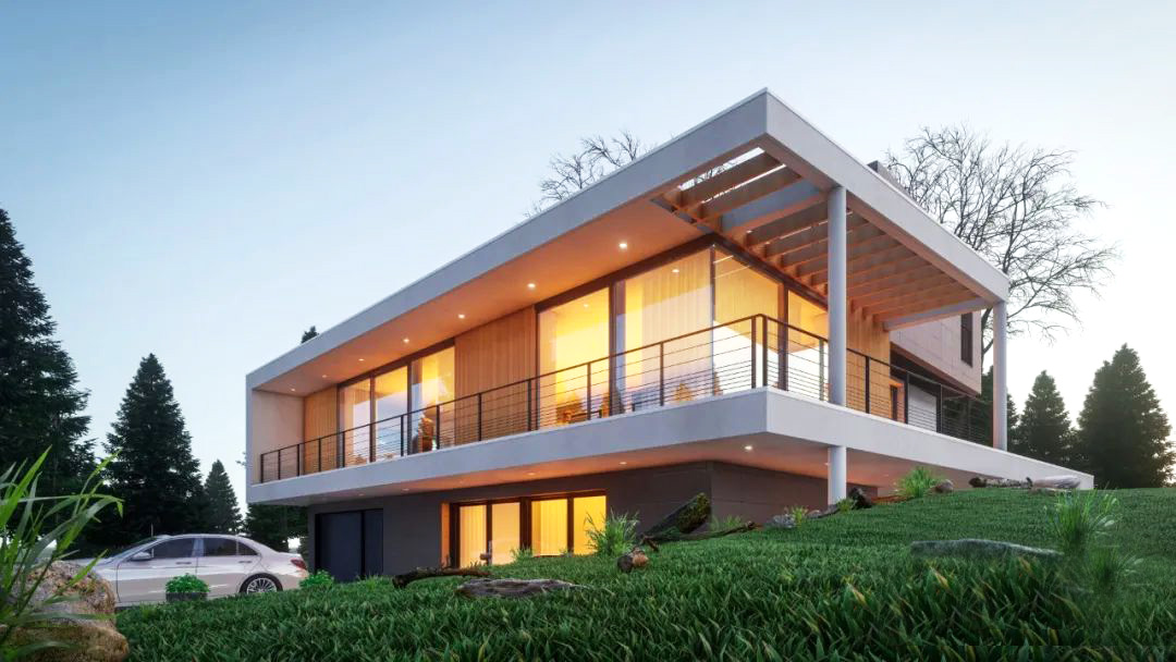 Modern light steel villa house
